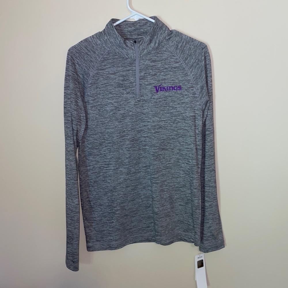 NEW wtags Minnesota Vikings quarter zip small
